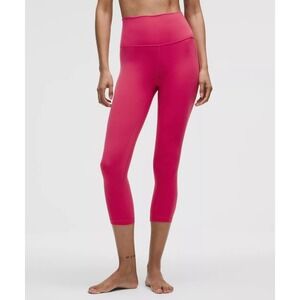 Lululemon Align Red High Rise Crop 21" Leggings Size 4 Nulu Style
